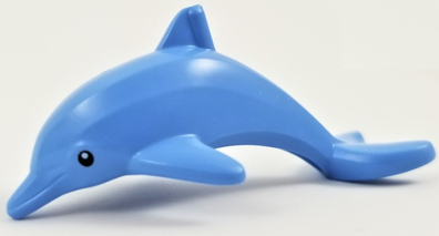Dolphin, Town, Jumping with Bottom Axle Holder with Black Eyes and White Pupils Pattern